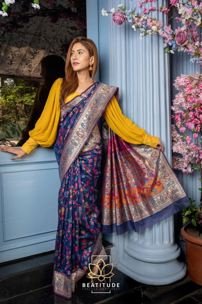 DDF 120 Kashmiri Weaving Designer Sarees Catalog
